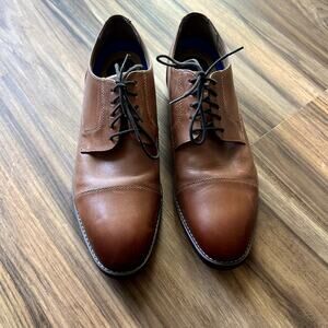 Nunn Bush Comfort Gel Flex Cap Toe Leather Oxford Dress Shoe Size 11 M Brown